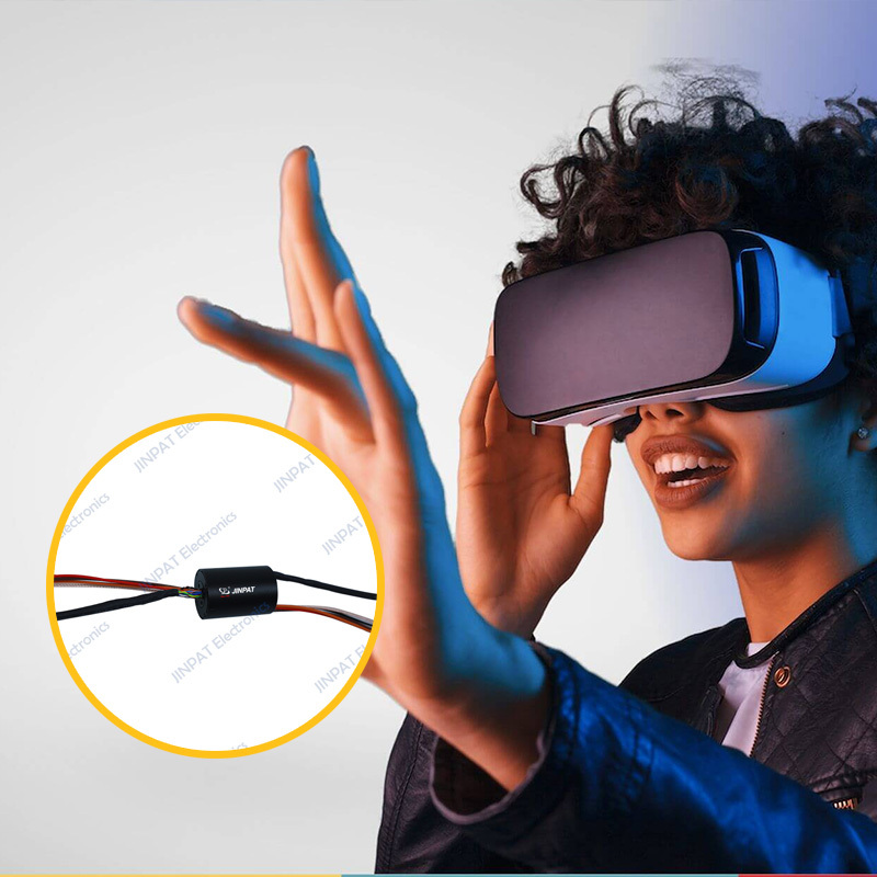 highly reliable slip rings for jinpat vr systems, supporting simultaneous hd video and power transmission
