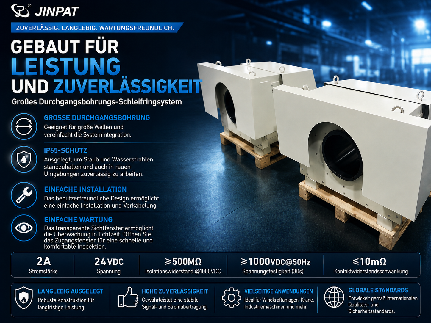 große durchgangsöffnung und ip65 wie ein robuster schleifring industrielle anwendungen vereinfacht