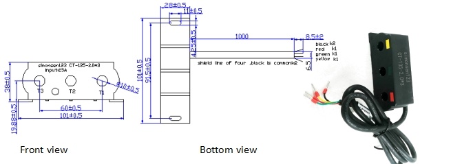 60a/30ma ct 135 three phase current transformer