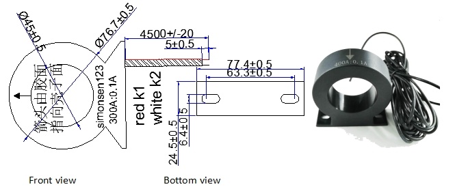 200a 300a 400a/100ma current transformer ct 162