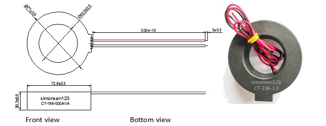 200a/100ma 400a/200ma ct 196 current transformer