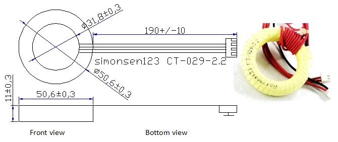 ct 029 15ma/6.81ua zero phase current transformer