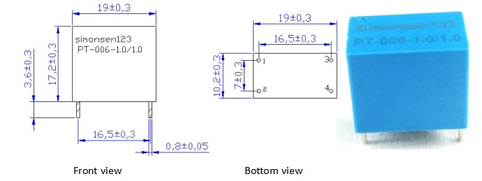 voltage current transformer 1ma pt 006