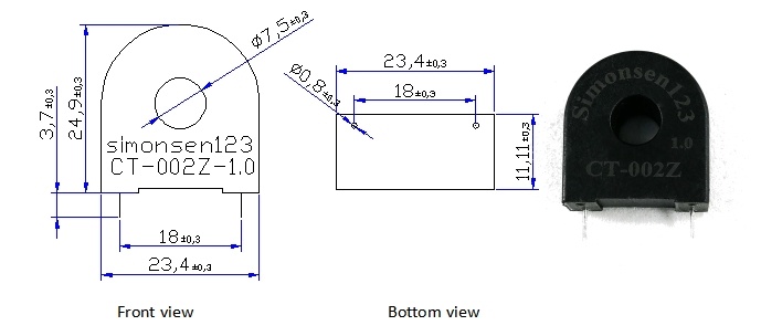 ct 002z 100a/100ma current transformer