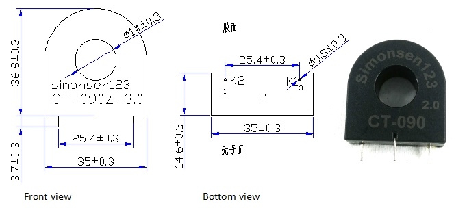 150a 75ma 200a 66.6ma current transformer ct 090z