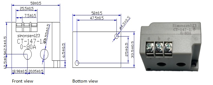 80a 80ma ct 147 three phase current transformer