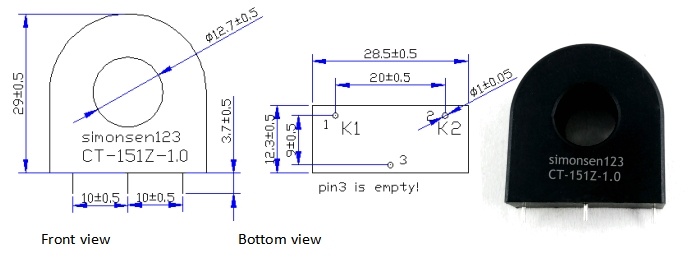 80a/80ma 100a/50ma ct 151z current transformer