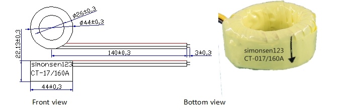 ct 17 160a/53.3ma current transformer