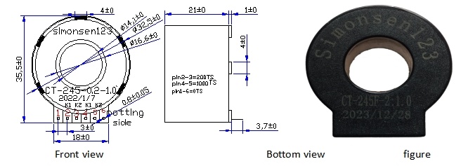 6ma/30ua 15ma/15ua ct 245 current transformer