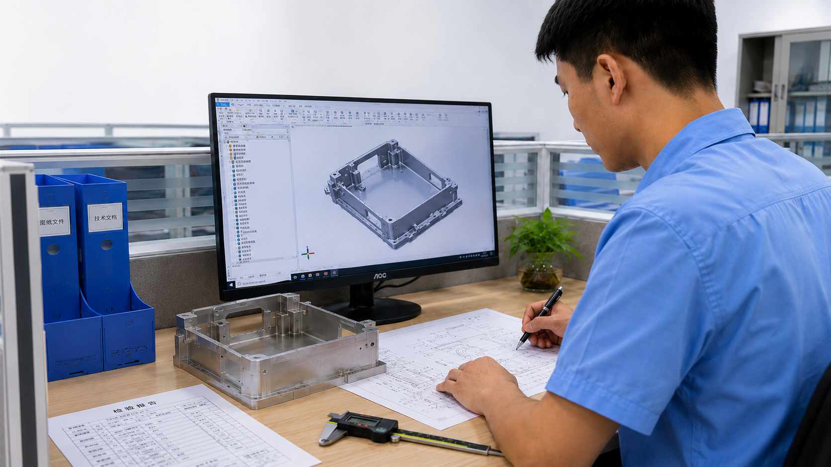 主图：thin wall cnc machined part drawing review
