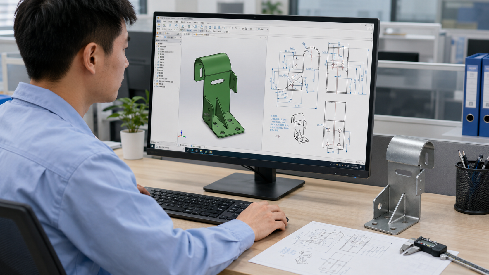主图： sheet metal flat pattern review