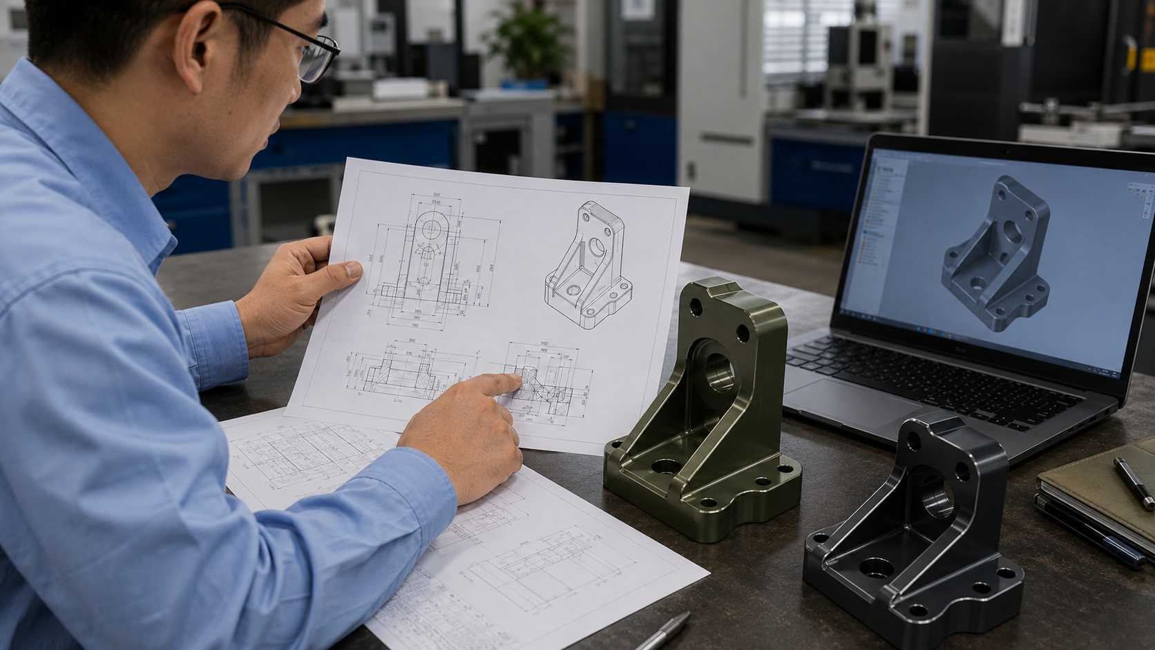 图4：dfm review for anodized cnc aluminum parts before production