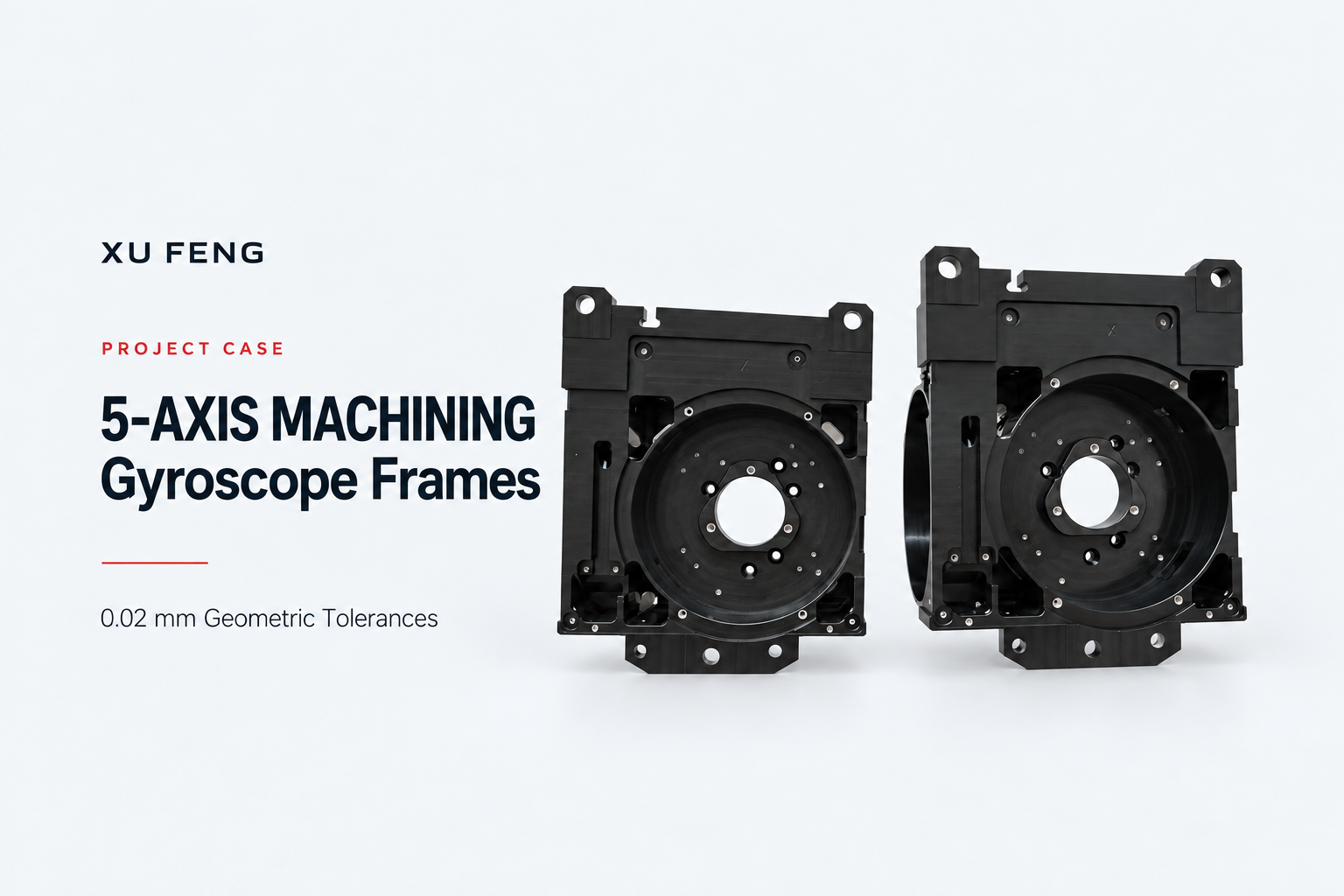 Xu Feng 5-axis machining for gyroscope frames, with the complete title and both parts visible