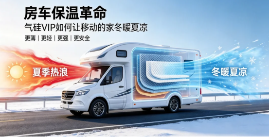 Silica VIP insulation for premium RVs