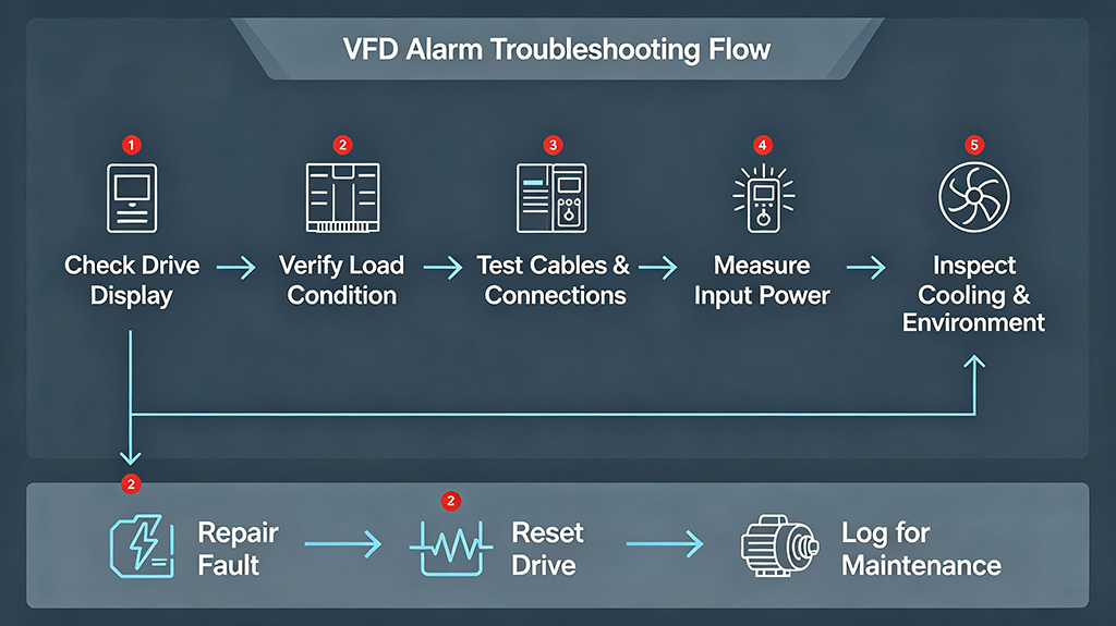 frequency converter common alarm analysis overcurrent, overvoltage, overtemperature output phase loss troubleshooting 封面