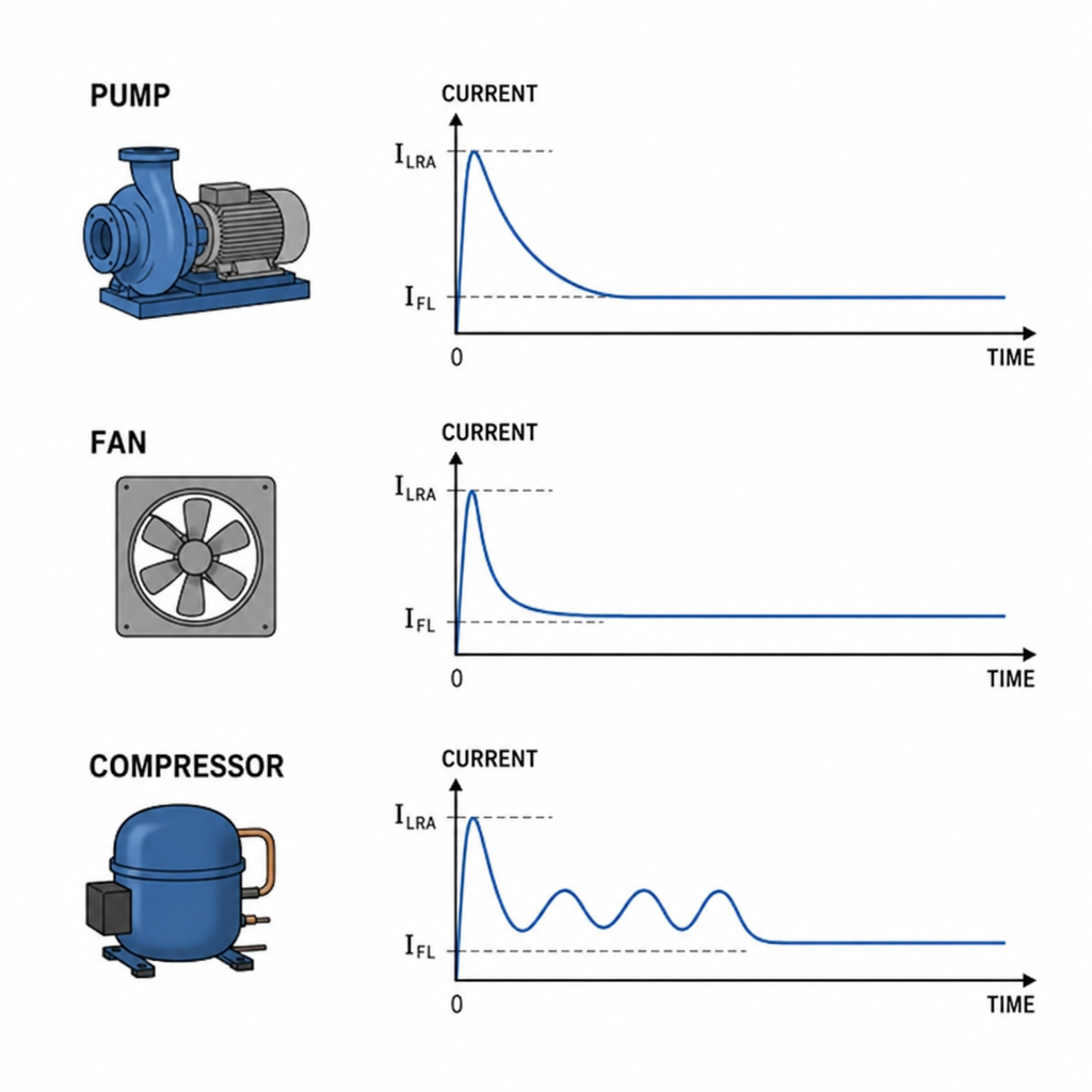 circuit breaker configuration for water pump, fan, compressor & variable frequency drive (vfd) cabinet 2