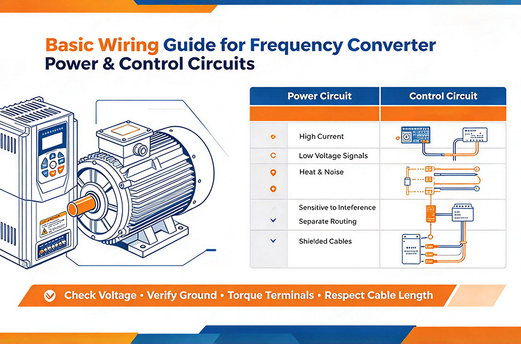 basic wiring guide for frequency converter power & control circuits 封面