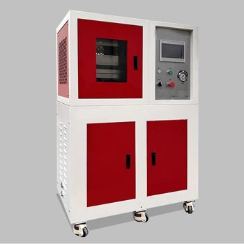 lab scale vulcanizer press for testing rubber
