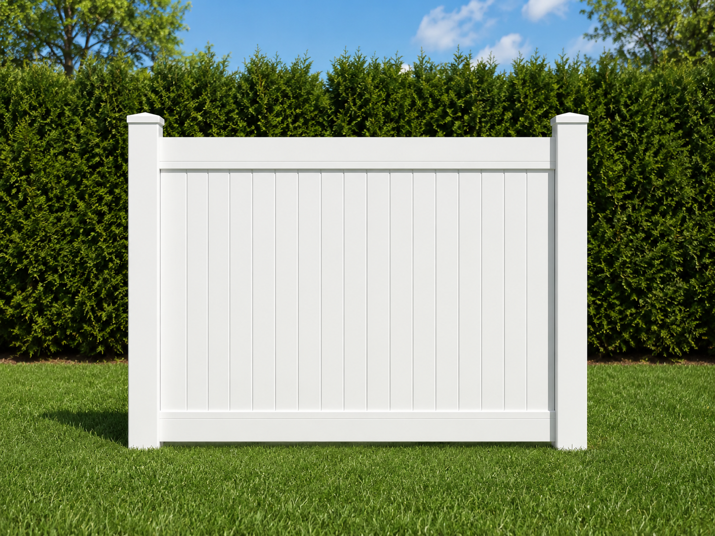4' × 6' snap together vinyl fence panels