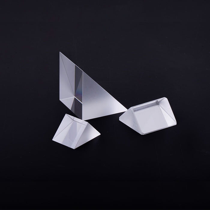factory supply glass optical triangular prism lenses triangular righ tangle prism