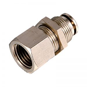 PMFT bulkhead female straight push-in fitting