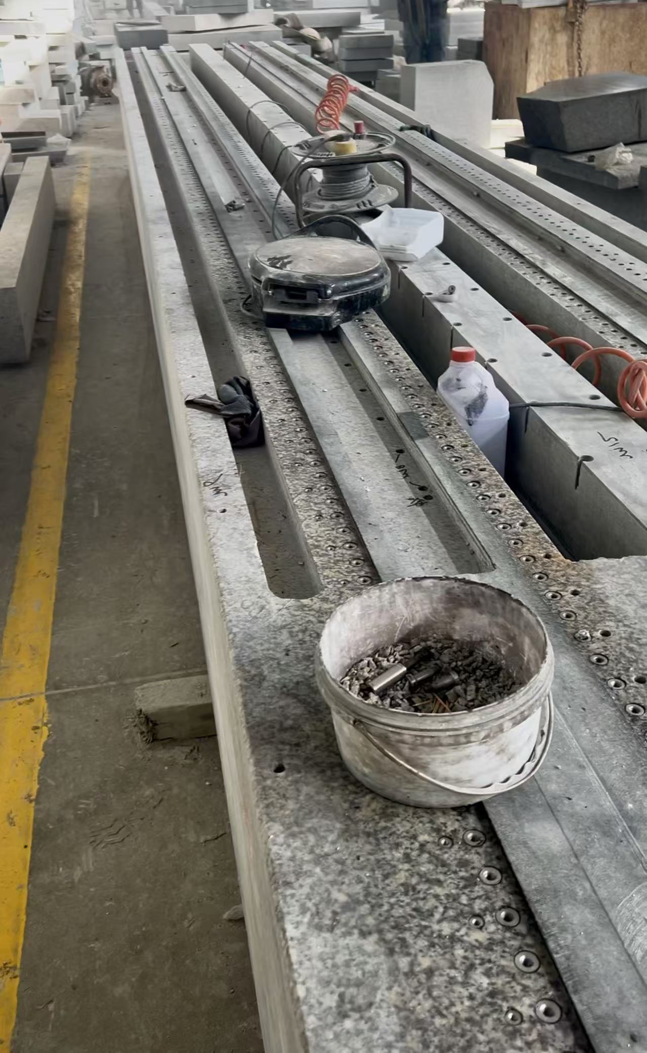 granite/marble machine tool components: high stability core structure solution for precision machine tools