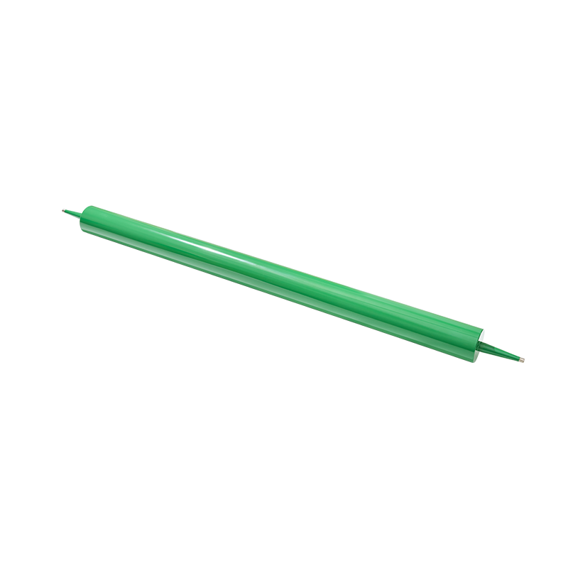 shafted through shaft smooth green ptfe coated aluminum guide roller