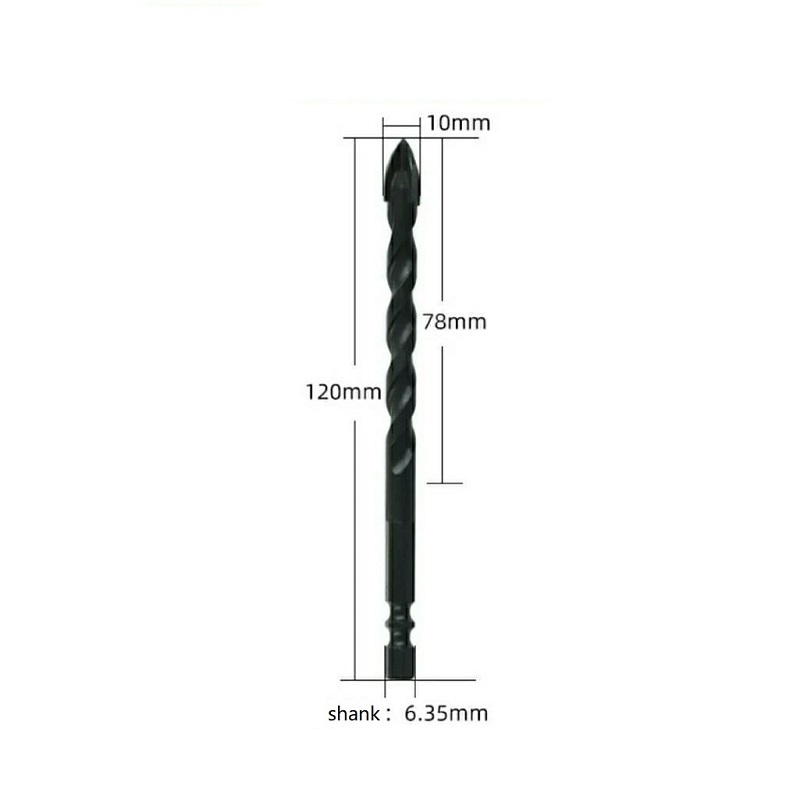 hex shank cross carbide tips twist drill bits