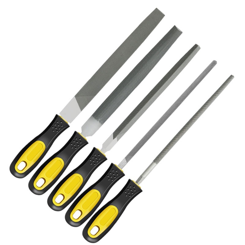 5pcs plastic handle steel hand files set