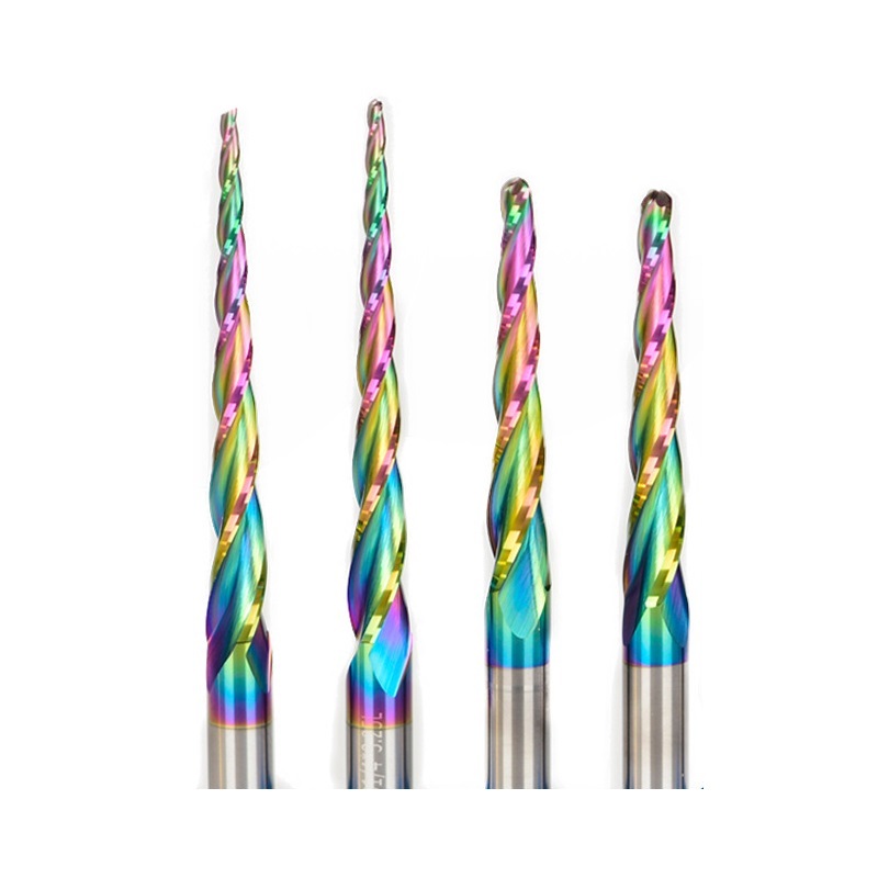 tungsten carbide tapered ball nose end mill