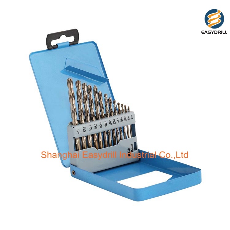 13pcs din338 hss twist drill bits set
