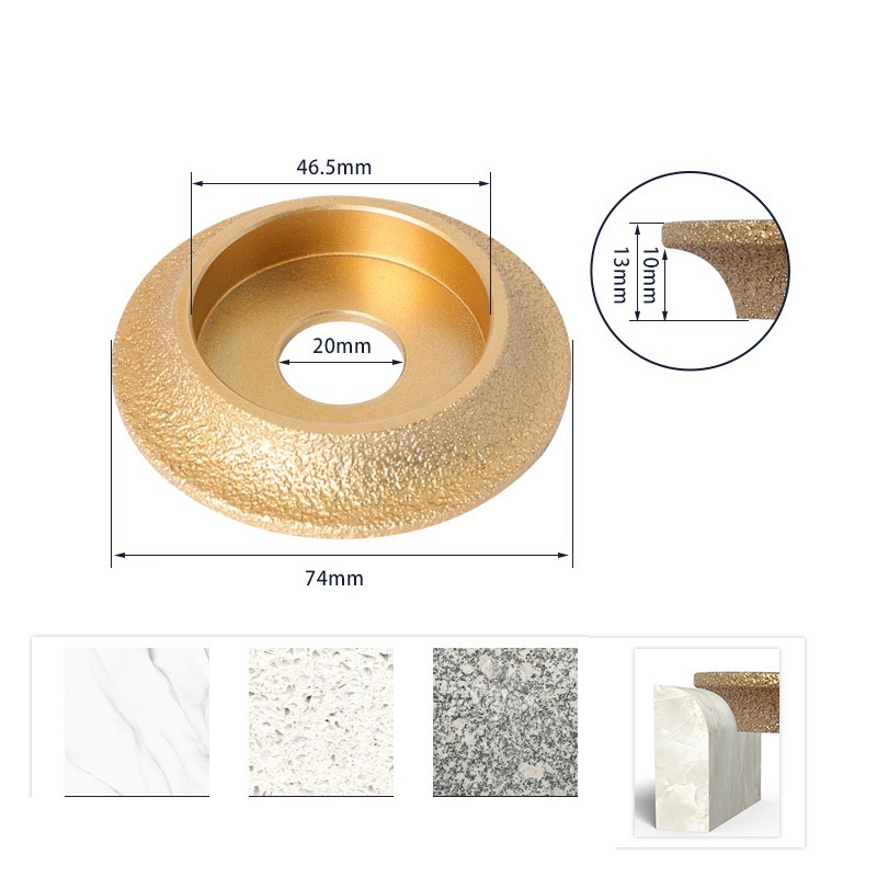 roma vacuum brazed diamond grinding profile wheel