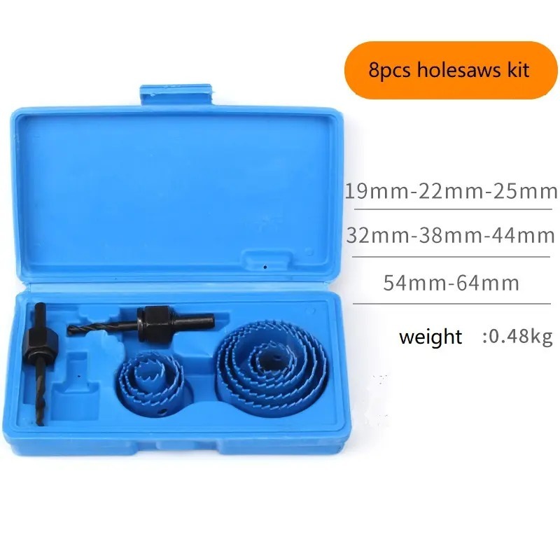 8pcs wood hole saws set