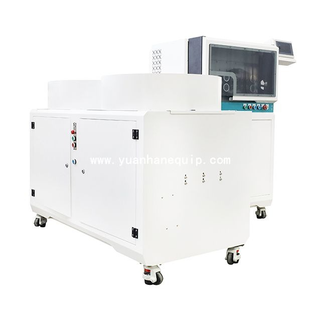 fully automatic oil hose cutting machine with double pan coiler