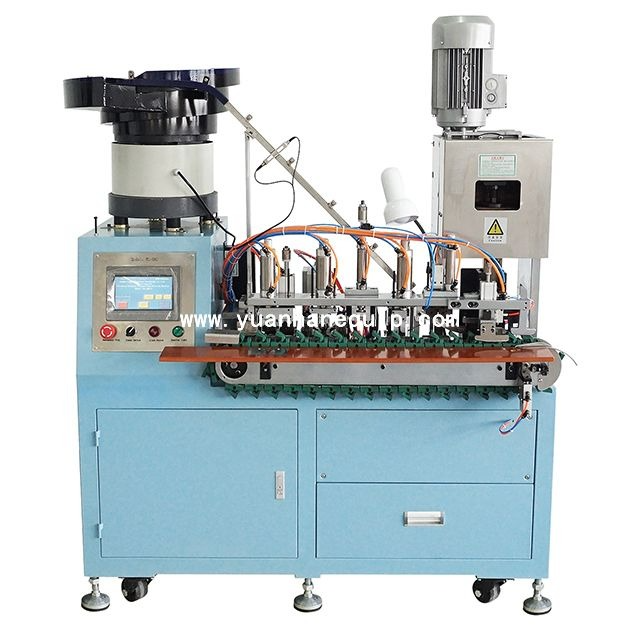 automatic european power cord plug riveting press machine
