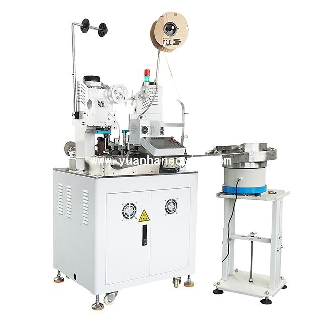 fully automatic crimping and insulation sleeves inserting machine