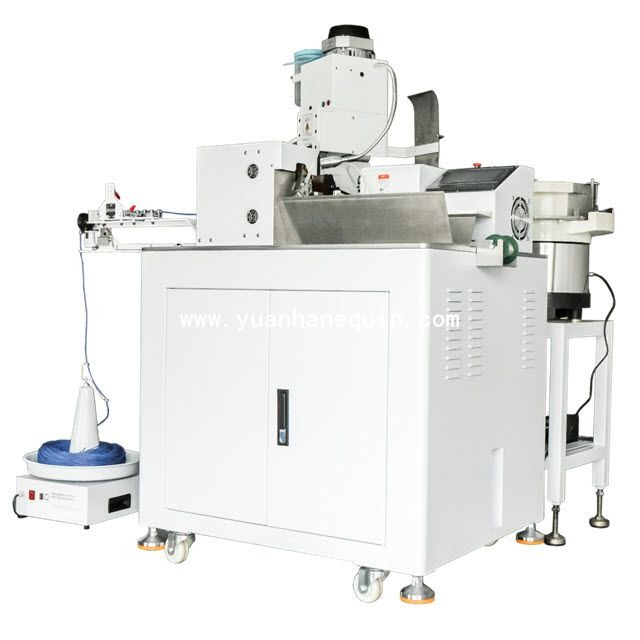 cable sleeve insertion crimping and tinning machine
