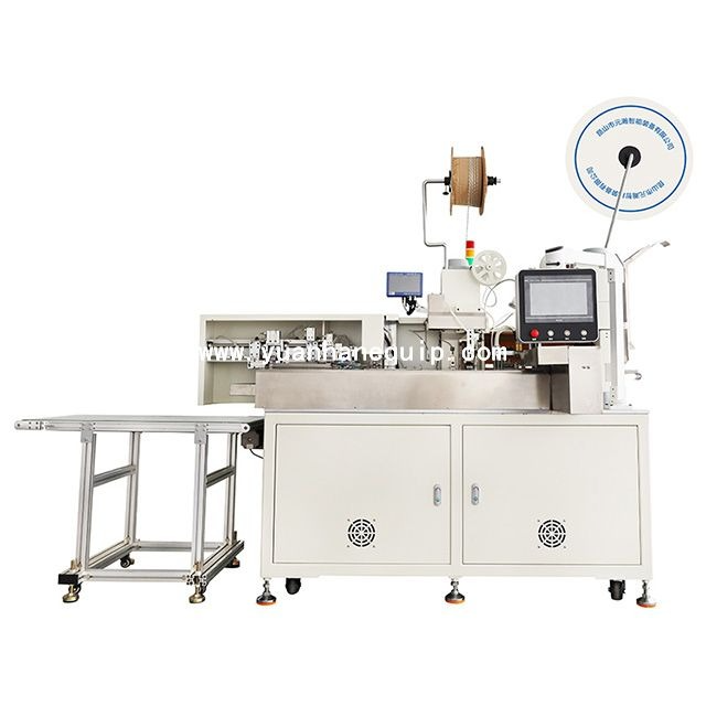 cable hot stripping crimping & housing insertion machine