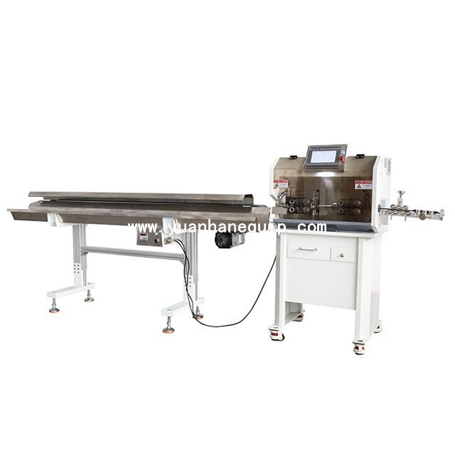 cable cutting & stripping machine with wire stacker