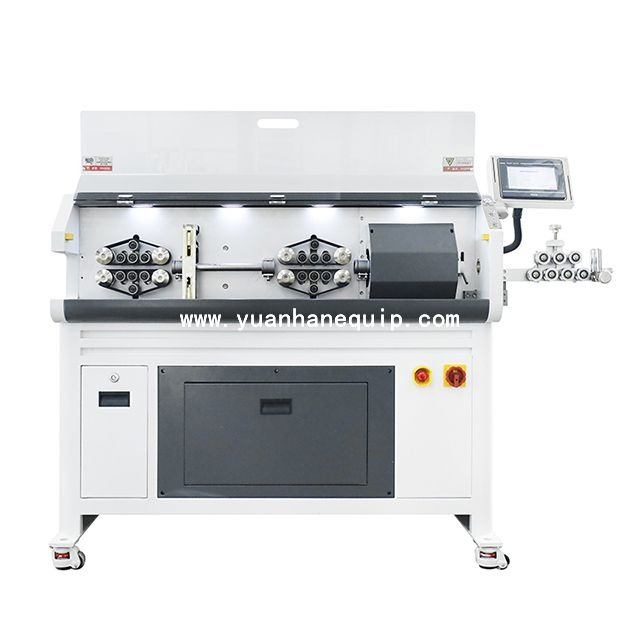 large gauge cable cutting and stripping machine with rotary knife
