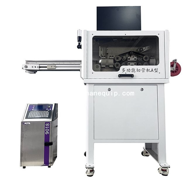 automated tube cutting machine with inkjet printer