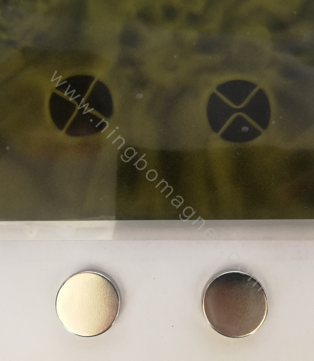 Customized Size 4-Pole Neodymium Disc Magnet Wwith Nickle