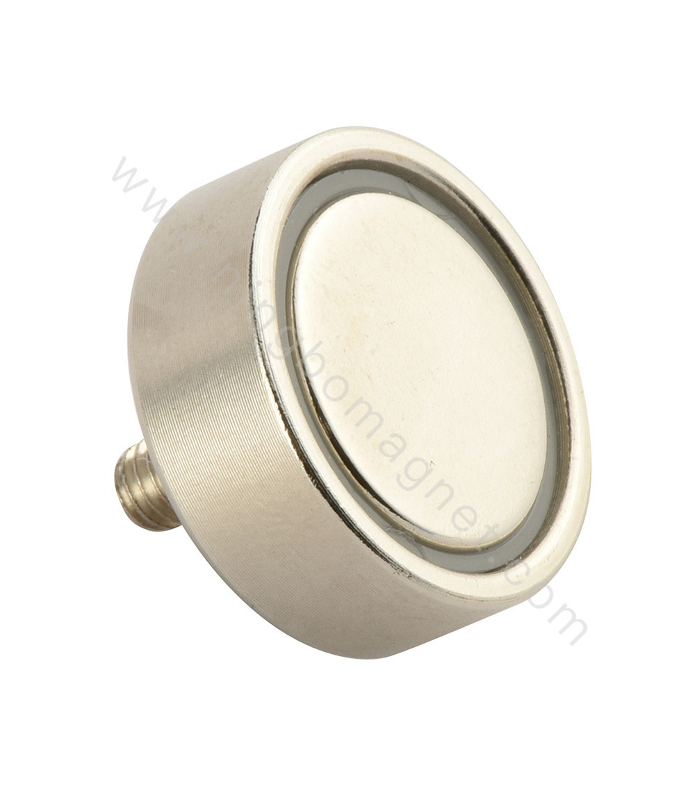 Neodymium Pot NdFeB Magnet Type C Magnet Pot With Nickel Coating