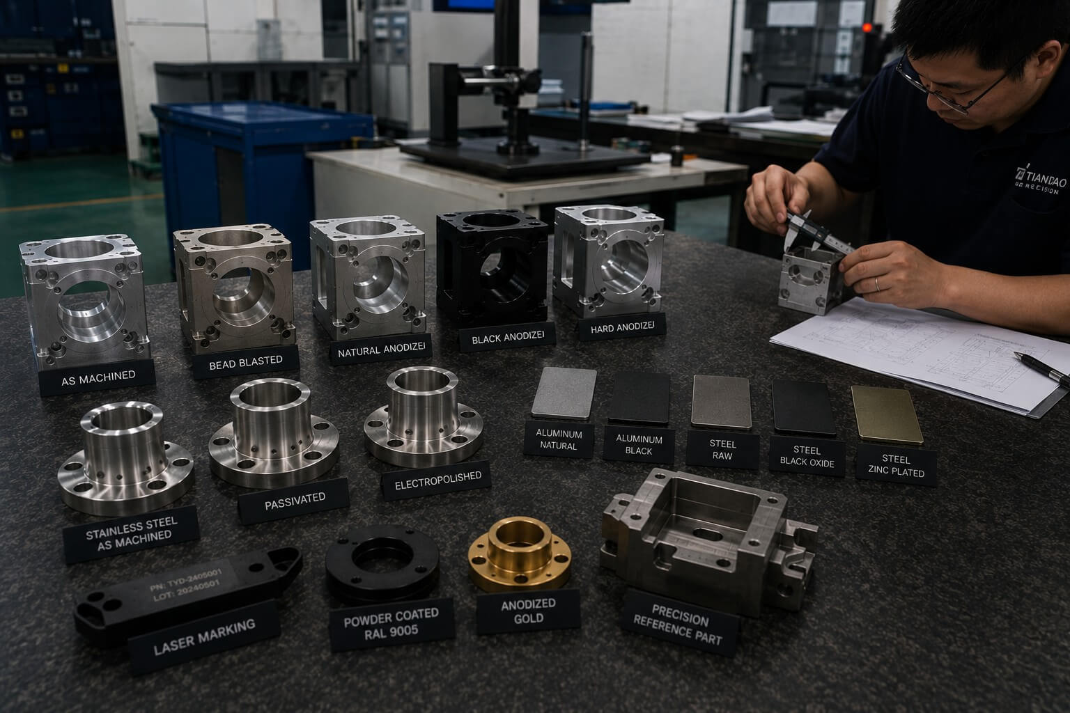 surface finishes specified for function and appearance