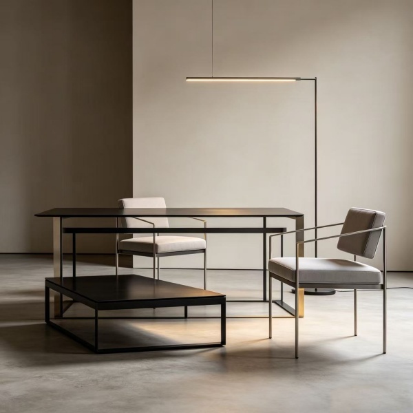 metal furniture & lighting fixtures